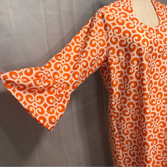 Buckhead Betties Dresses & Skirts - Buckhead Betties. Orange/white dress. Size XL.